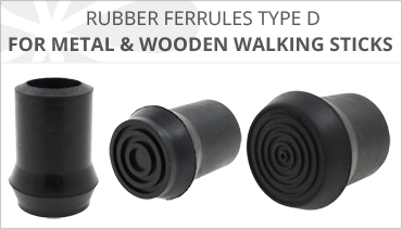 D TYPE RUBBER FERRULES FOR WALKING STICKS